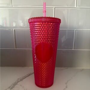 Starbucks Pink Studded Tumbler with Straw